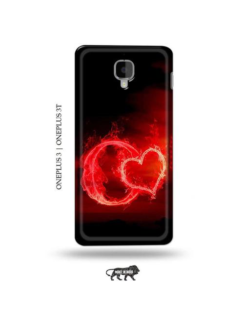 fire heart letter o back cover compatible with oneplus 3, oneplus 3t - 19013188 - Very Small Image - 1