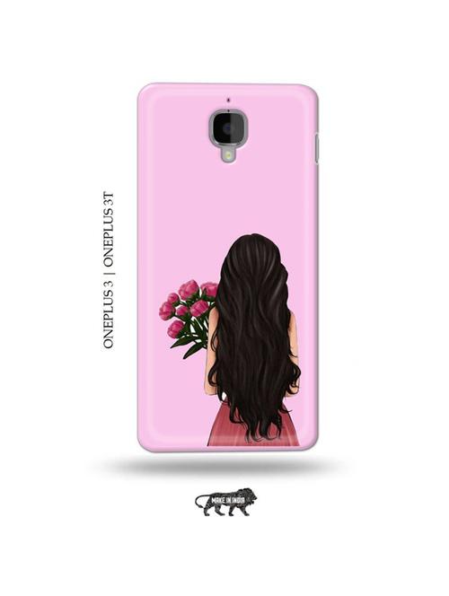 girl with flowers back cover compatible with oneplus 3, oneplus 3t - 19013257 - Very Small Image - 1