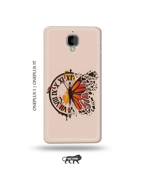 clock butterfly back cover compatible with oneplus 3, oneplus 3t - 19013315 - Very Small Image - 1