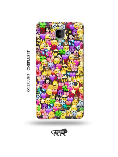 emojis back cover compatible with oneplus 3, oneplus 3t - 19013459 - Very Small Image - 1