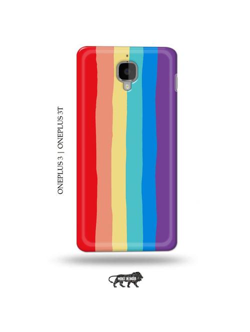 rainbow colour back cover compatible with oneplus 3, oneplus 3t - 19013460 - Very Small Image - 1