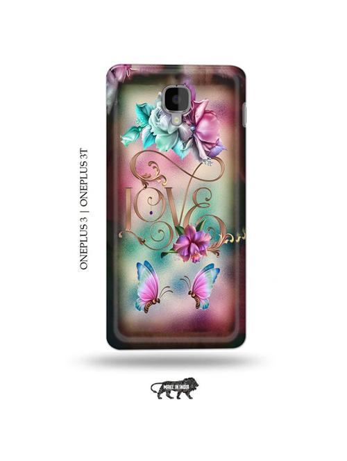 floral love back cover compatible with oneplus 3, oneplus 3t - 19013546 - Very Small Image - 1