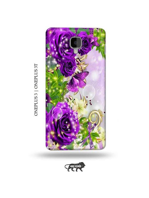 flowers back cover compatible with oneplus 3, oneplus 3t - 19013579 - Very Small Image - 1