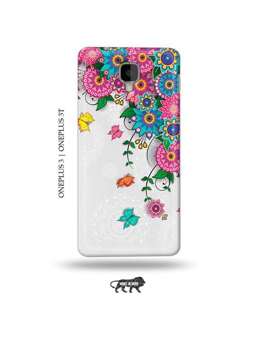 flowers back cover compatible with oneplus 3, oneplus 3t - 19013586 - Very Small Image - 1