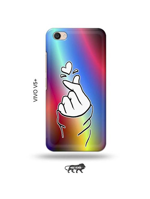 korean heart gesture multicolour back cover compatible with vivo v5 plus - 19014461 - Very Small Image - 1