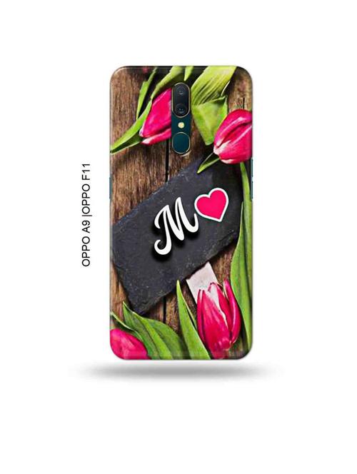 flower letter m back cover compatible with oppo a9, oppo f11 - 19014715 - Very Small Image - 1