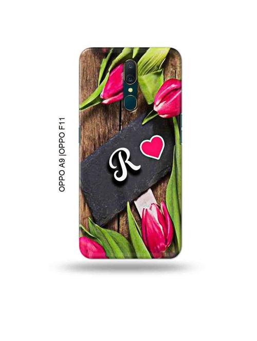 flower letter r back cover compatible with oppo a9, oppo f11 - 19014720 - Very Small Image - 1