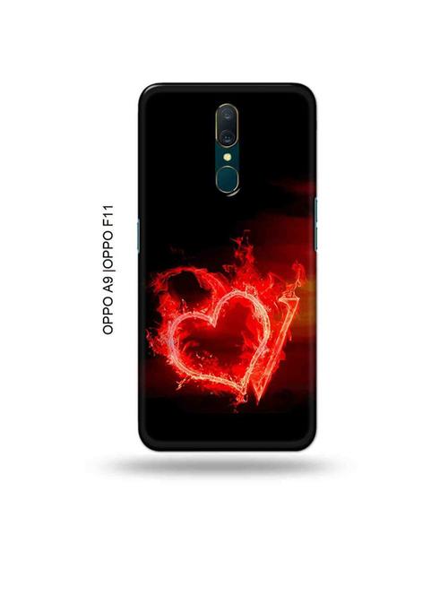 fire heart letter v back cover compatible with oppo a9, oppo f11 - 19014752 - Very Small Image - 1