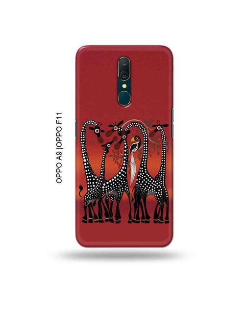 kalankari giraffe back cover compatible with oppo a9, oppo f11 - 19014875 - Very Small Image - 1