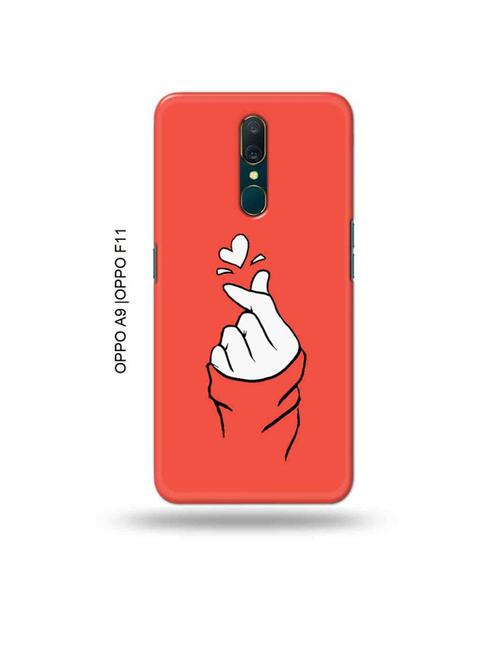 korean heart gesture pink back cover compatible with oppo a9, oppo f11 - 19014982 - Very Small Image - 1