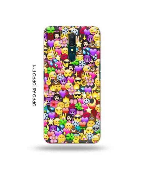 emojis back cover compatible with oppo a9, oppo f11 - 19015016 - Very Small Image - 1