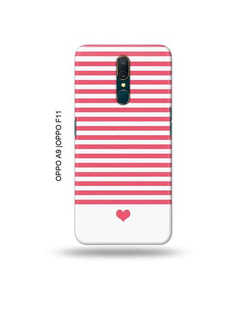 tweakymod designer printed hard case | pink strips back cover compatible with oppo a9, oppo f11 - 19015051 - Very Small Image - 1