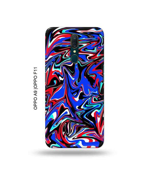 tweakymod designer printed hard case | messy colour black back cover compatible with oppo a9, oppo f11 - 19015073 - Very Small Image - 1