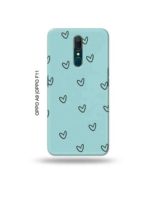 tweakymod designer printed hard case | hearts back cover compatible with oppo a9, oppo f11 - 19015120 - Very Small Image - 1