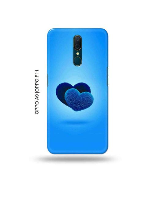 tweakymod designer printed hard case | blue hearts back cover compatible with oppo a9, oppo f11 - 19015128 - Very Small Image - 1