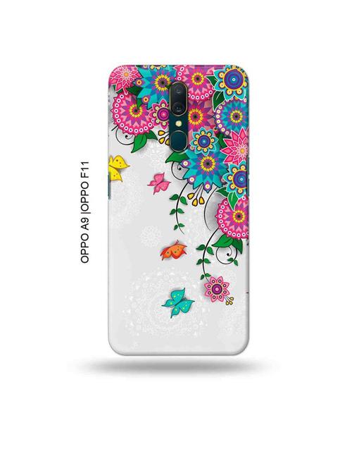tweakymod designer printed hard case | flowers back cover compatible with oppo a9, oppo f11 - 19015143 - Very Small Image - 1