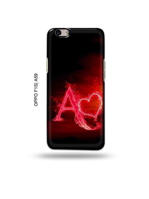 tweakymod designer printed hard case | fire heart letter a back cover compatible with oppo f1s, oppo a59 - 19015250 - Very Small Image - 1