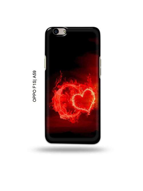 tweakymod designer printed hard case | fire heart letter c back cover compatible with oppo f1s, oppo a59 - 19015252 - Very Small Image - 1