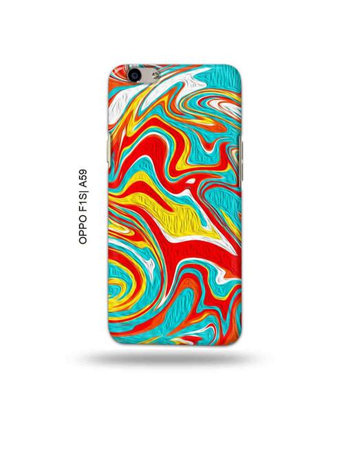 tweakymod designer printed hard case | messy red yellow back cover compatible with oppo f1s, oppo a59 - 19015372 - Very Small Image - 1