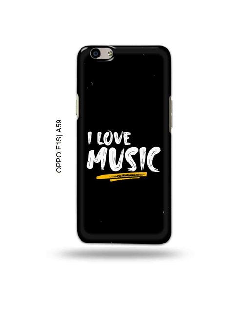 tweakymod designer printed hard case | i love music back cover compatible with oppo f1s, oppo a59 - 19015435 - Very Small Image - 1