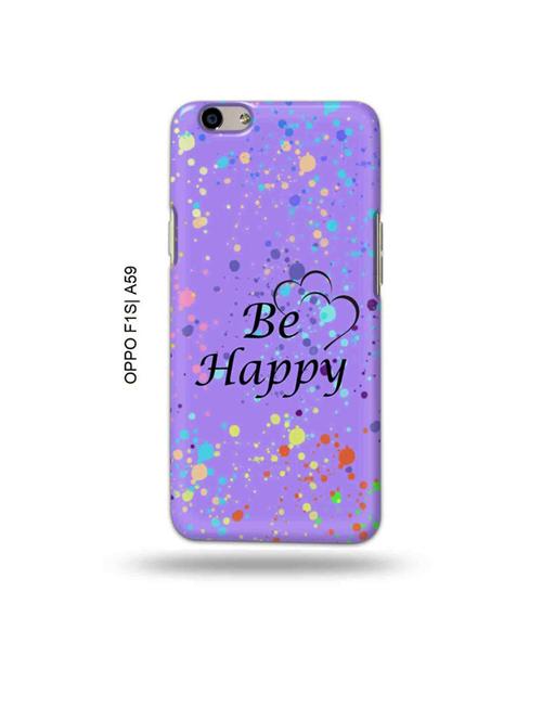 tweakymod designer printed hard case | be happy back cover compatible with oppo f1s, oppo a59 - 19015439 - Very Small Image - 1