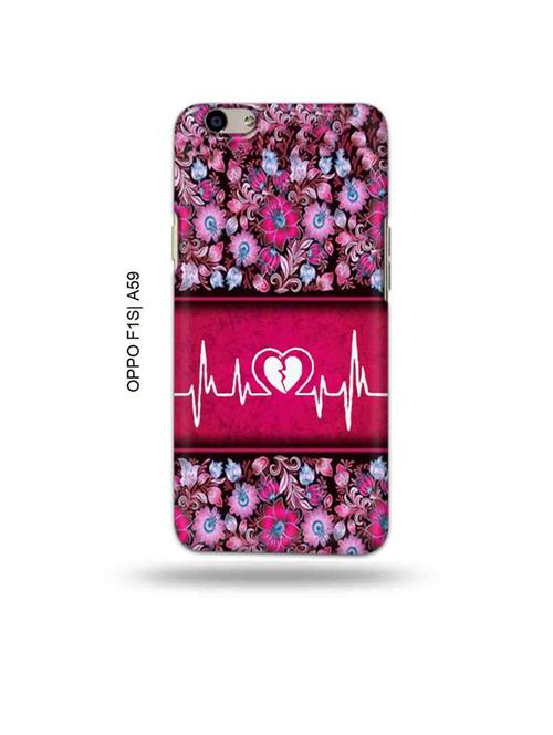 tweakymod designer printed hard case | heart ecg back cover compatible with oppo f1s, oppo a59 - 19015459 - Very Small Image - 1
