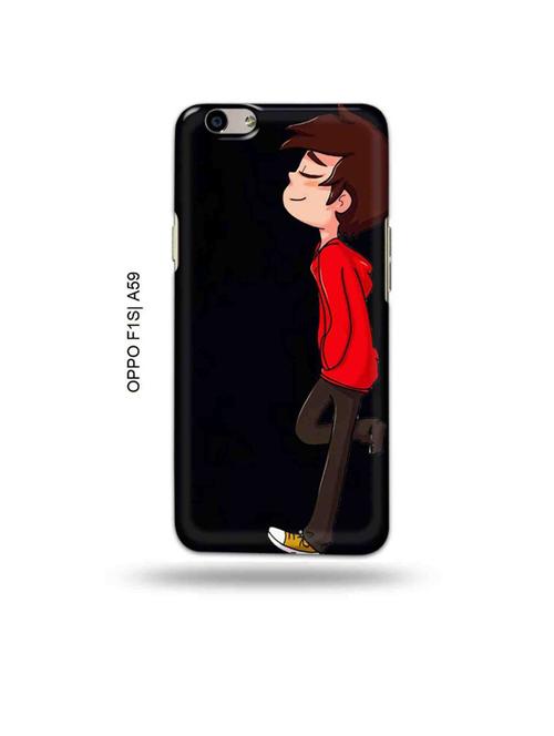 tweakymod designer printed hard case | alone boy back cover compatible with oppo f1s, oppo a59 - 19015597 - Very Small Image - 1