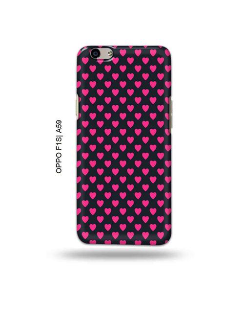 tweakymod designer printed hard case | pink hearts back cover compatible with oppo f1s, oppo a59 - 19015624 - Very Small Image - 1