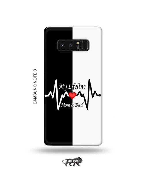 tweakymod designer printed hard case | mom dad lifeline back cover compatible with samsung note 8 - 19016257 - Very Small Image - 1