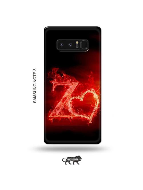 tweakymod designer printed hard case | fire heart letter z back cover compatible with samsung note 8 - 19016313 - Very Small Image - 1