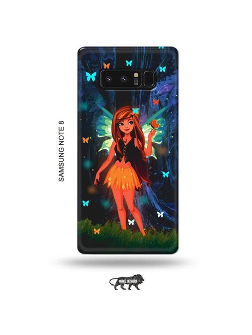 tweakymod designer printed hard case | butterfly girl back cover compatible with samsung note 8 - 19016362 - Very Small Image - 1