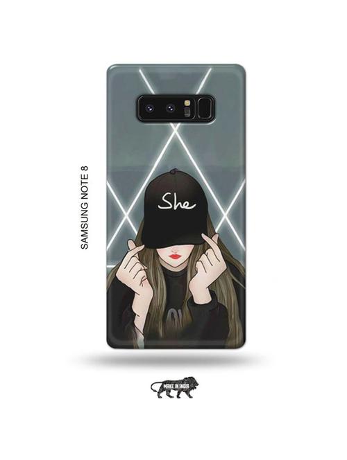 tweakymod designer printed hard case | she cap back cover compatible with samsung note 8 - 19016373 - Very Small Image - 1