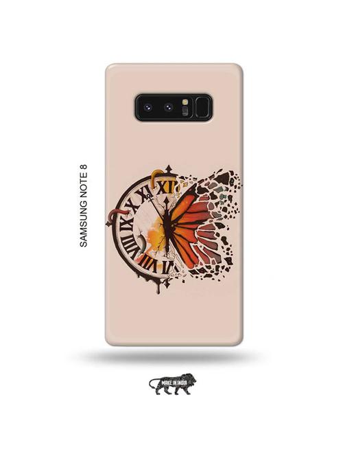 tweakymod designer printed hard case | clock butterfly back cover compatible with samsung note 8 - 19016429 - Very Small Image - 1