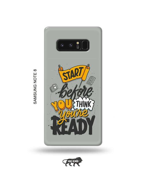 tweakymod designer printed hard case | start before you think youre ready back cover compatible with samsung note 8 - 19016484 - Very Small Image - 1
