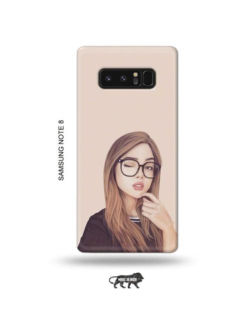 tweakymod designer printed hard case | girl illustration back cover compatible with samsung note 8 - 19016535 - Very Small Image - 1