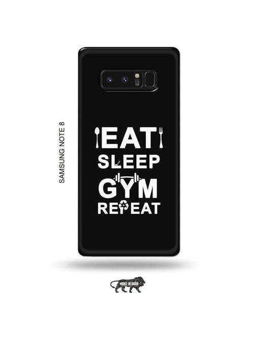 tweakymod designer printed hard case | gym workout back cover compatible with samsung note 8 - 19016543 - Very Small Image - 1