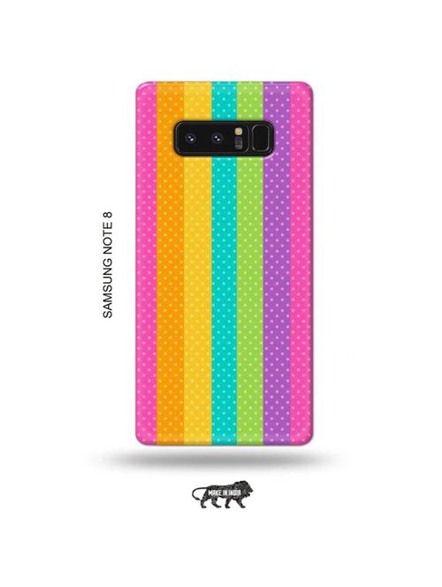tweakymod designer printed hard case | dotted rainbow back cover compatible with samsung note 8 - 19016576 - Very Small Image - 1