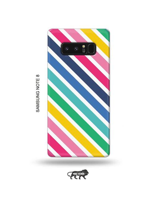 tweakymod designer printed hard case | diagonal strips back cover compatible with samsung note 8 - 19016614 - Very Small Image - 1