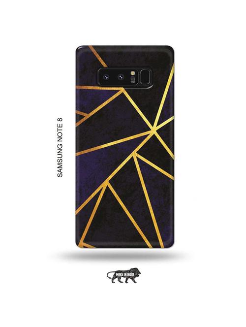 tweakymod designer printed hard case | vertical gold strips back cover compatible with samsung note 8 - 19016645 - Very Small Image - 1