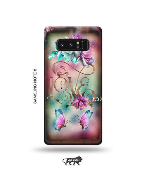 tweakymod designer printed hard case | floral love back cover compatible with samsung note 8 - 19016660 - Very Small Image - 1