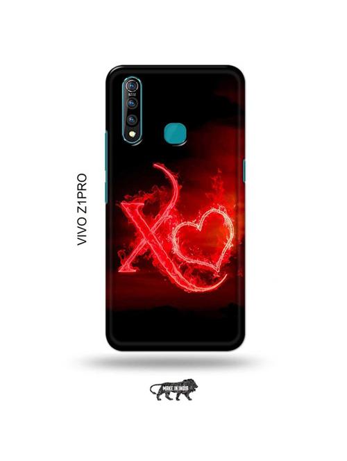 fire heart letter x back cover compatible with vivo z1 pro - 19016830 - Very Small Image - 1