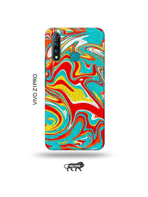 tweakymod designer printed hard case | messy red yellow back cover compatible with vivo z1 pro - 19016929 - Very Small Image - 1