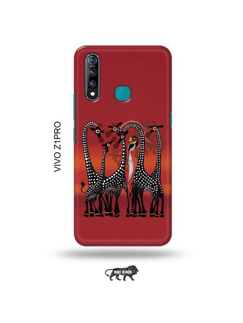 tweakymod designer printed hard case | kalankari giraffe back cover compatible with vivo z1 pro - 19016951 - Very Small Image - 1