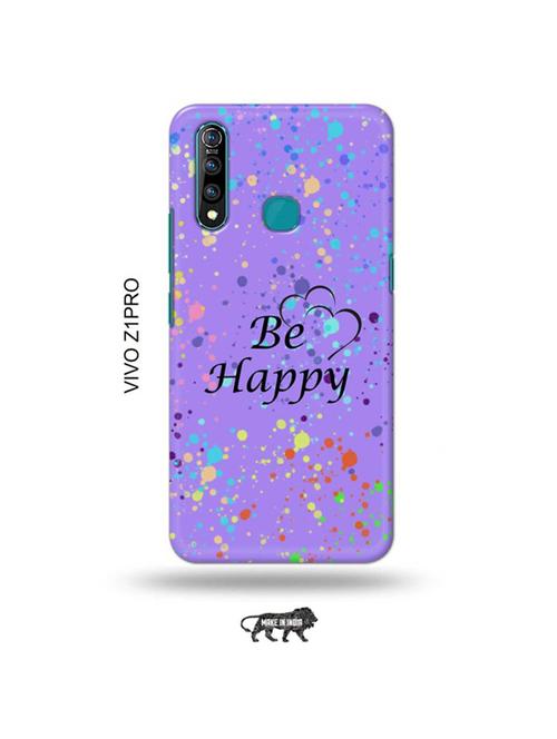 tweakymod designer printed hard case | be happy back cover compatible with vivo z1 pro - 19016996 - Very Small Image - 1