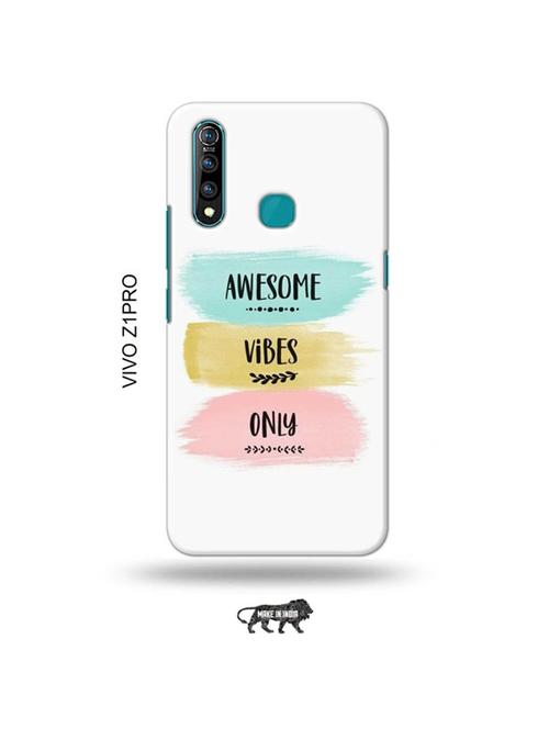awesome vibes only back cover compatible with vivo z1 pro - 19017000 - Very Small Image - 1