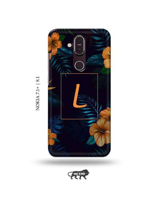 floral l back cover compatible with nokia 7.1 plus, nokia 8.1 - 19017882 - Very Small Image - 1