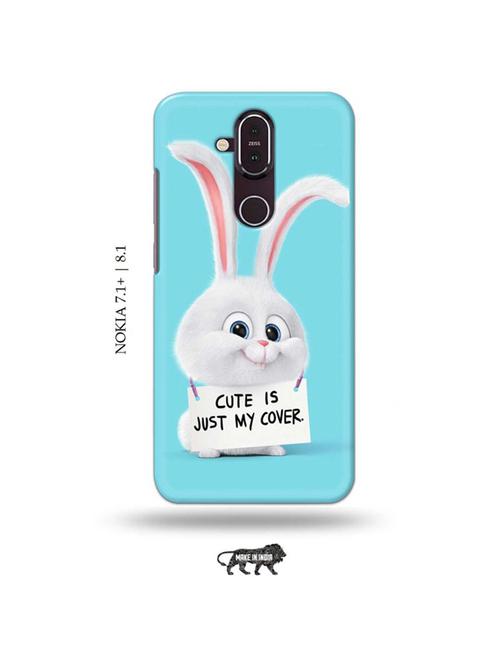 tweakymod designer printed hard case | cute is my cover back cover compatible with nokia 7.1 plus, nokia 8.1 - 19017903 - Very Small Image - 1