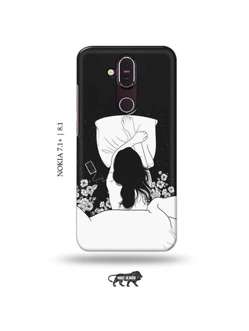 sleepy girl back cover compatible with nokia 7.1 plus, nokia 8.1 - 19017929 - Very Small Image - 1