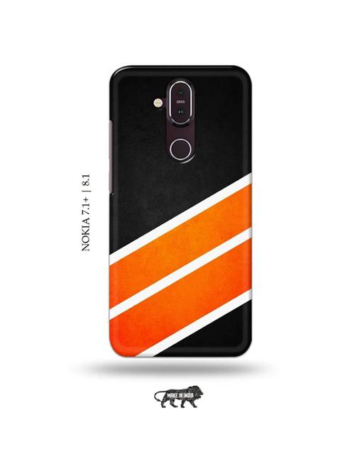 orange strips back cover compatible with nokia 7.1 plus, nokia 8.1 - 19017936 - Very Small Image - 1