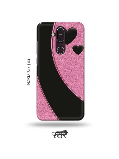 hearts back cover compatible with nokia 7.1 plus, nokia 8.1 - 19017958 - Very Small Image - 1